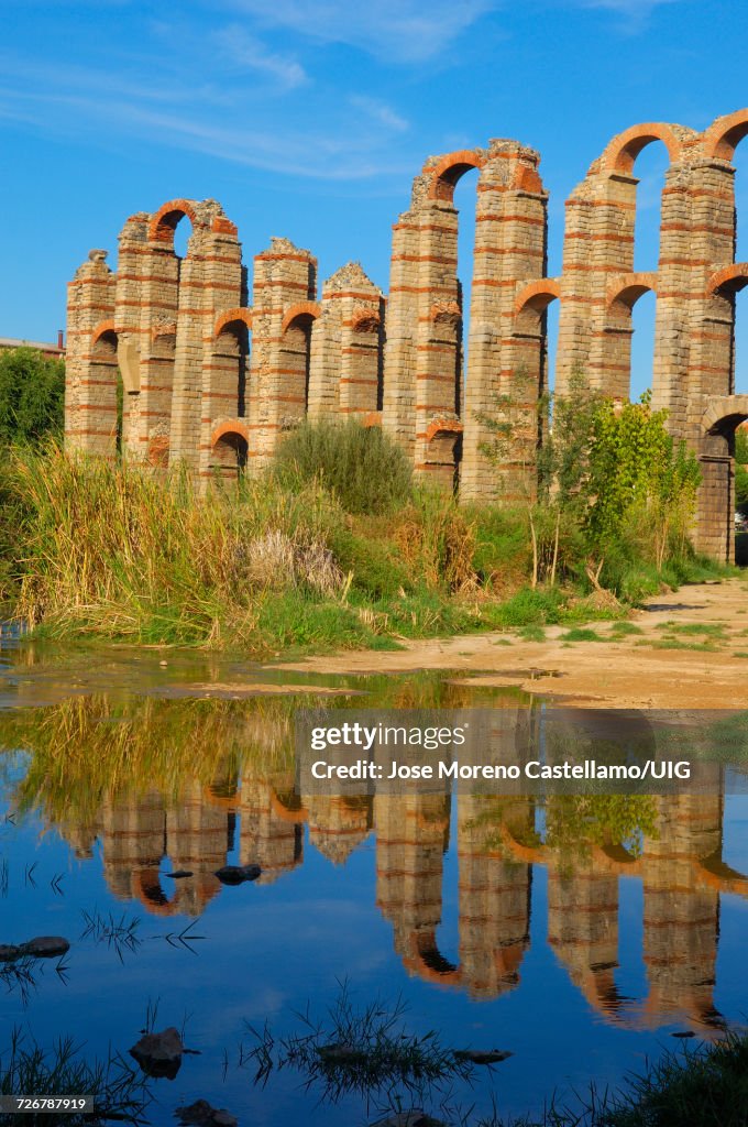 Los Milagros Roman aqueduct, Extremadura, Spain