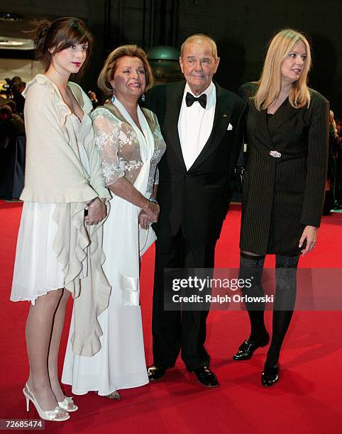 Actors Walter Giller and Nadja Tiller and their daughters Natascha and Alexia attend the 58th annual Bambi Awards at the Merceds-Benz Museum on...