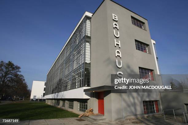 View of one of the wings of the Bauhaus building in Dessau 30 November 2006. The building, which housed the Bauhaus design school from 1926 to 1932,...