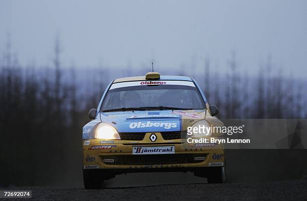 Patrik Sandell of Sweden in action during Stage Six of the 2006 FIA Wales Rally GB, on December 1, 2006 in Neath, Wales.
