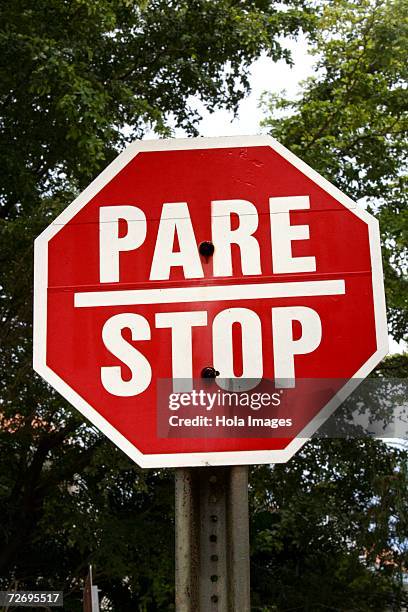 Multilingual Stop Signs 204 Bilingual Signpost Stock Photos, High-Res Pictures, and Images ...