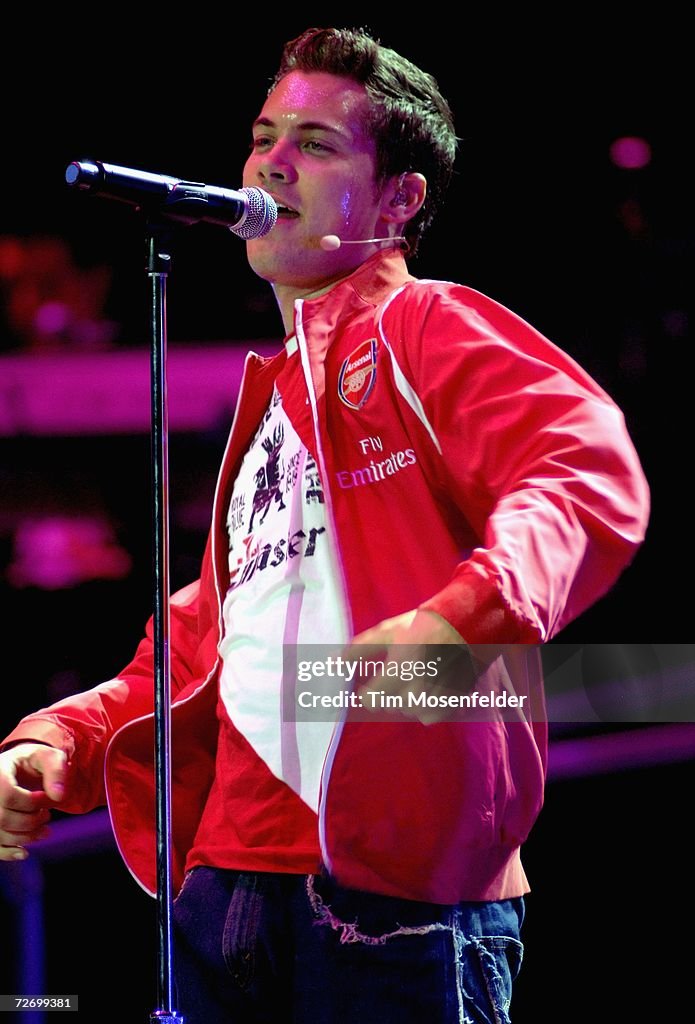 Drew Seeley of Disney's "High School Musical" performs at the HP