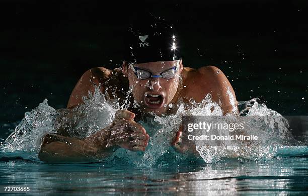 Scott Usher of Wyoming Aquatics swims in the Men's 200M Breaststroke Final during the 2006 U.S. Open of Swimming at the Boilermaker Aquatics Center...