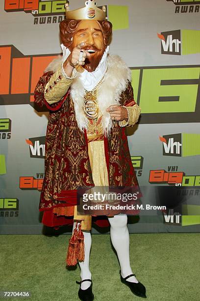 The "Burger King" arrives to the VH1 Big in '06 Awards held at Sony Studios on December 2, 2006 in Culver City, California.