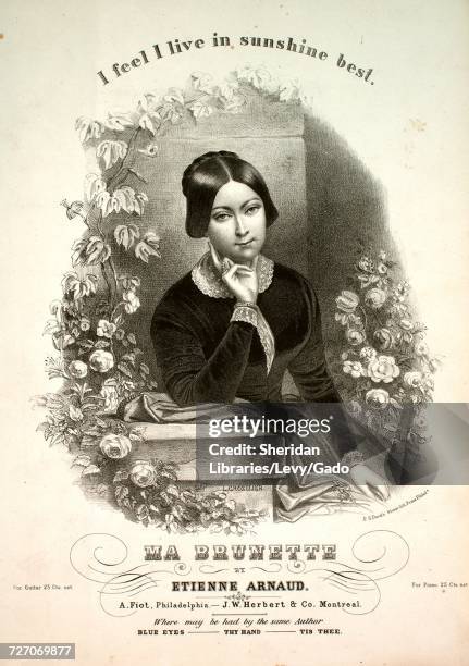 Sheet music cover image of the song 'I Feel I Live In Sunshine Best Ma Brunette ', with original authorship notes reading 'By Etienne Arnaud', United...