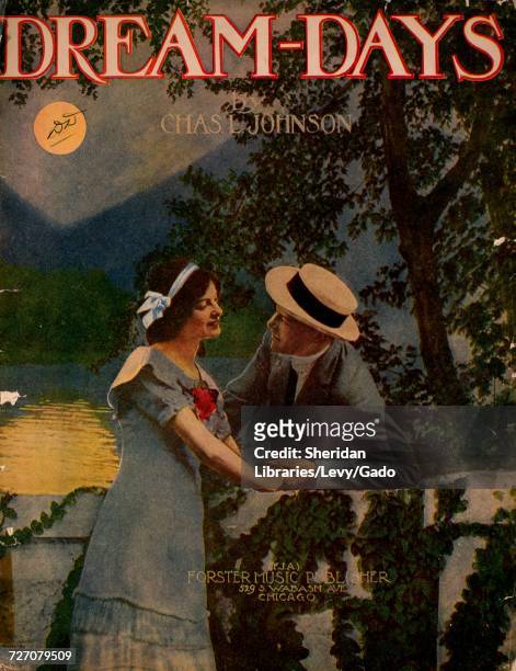 Sheet music cover image of the song 'dream-Days', with original authorship notes reading 'by Chas L Johnson', United States, 1913. The publisher is...