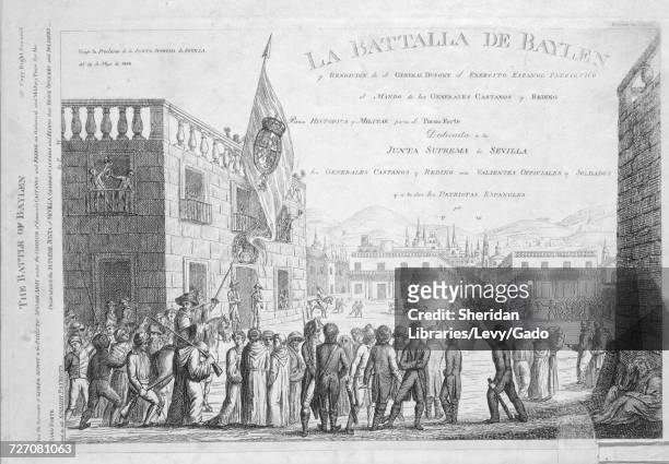 Sheet music cover image of the song 'La Battalla de Baylen y Rendicion de el General Fupont al Exercito Espanol Patriotico al Mando de los Generales...