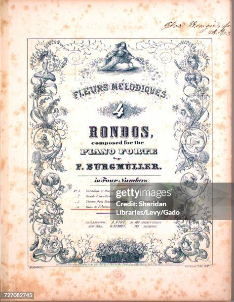 Sheet music cover image of the song 'Fleurs Melodiques Rondos No 4 Valse de l'Aurore', with original authorship notes reading 'Composed for the Piano...
