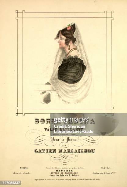 Sheet music cover image of the song 'donna Sabina Valse Brillante', with original authorship notes reading 'Composee Pour le Piano Par Gatien...