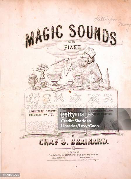Sheet music cover image of the song 'magic Sounds for the Piano 1 Western Belle Schottisch', with original authorship notes reading 'by Chas S...