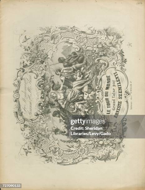 Sheet music cover image of the song 'Le Tour Du Monde Grand Valse', with original authorship notes reading 'par Erneste Szemilenyi', United States,...