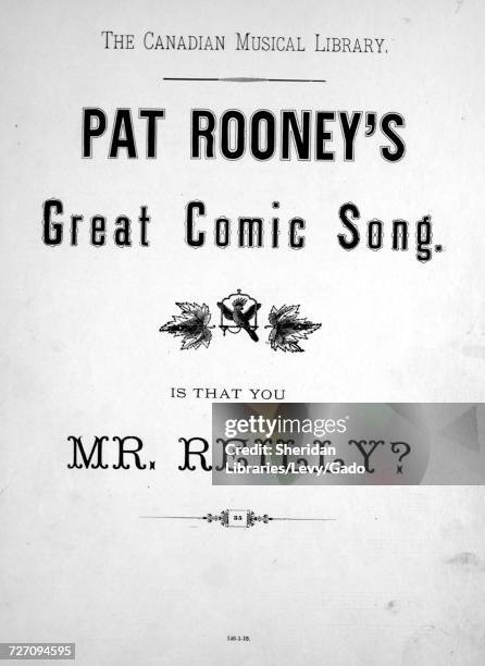 Sheet music cover image of the song 'Pat Rooney's Great Comic Song Is That You Mr Reilly? ', with original authorship notes reading '', 1900. The...