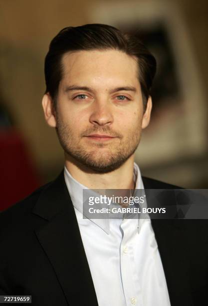 Hollywood, UNITED STATES: US actor Tobey Maguire arrives for the premiere of "The Good German" in Hollywood, 04 December 2006. Based on the novel by...