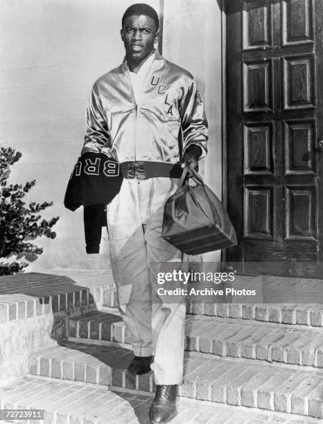 American baseball player Jackie Robinson during his years as a player for UCLA in Los Angeles, California, circa 1940.