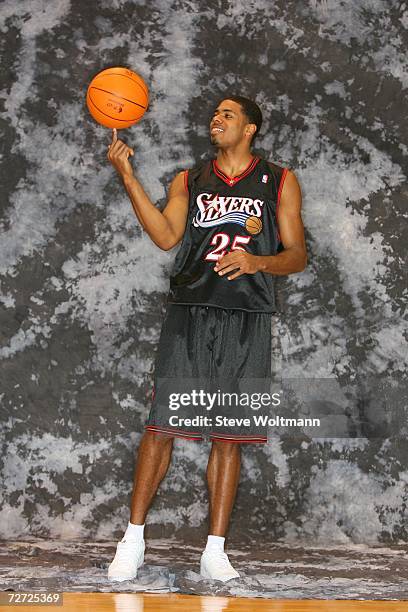 Rodney Carney of the Philadelphia 76ers poses for a portrait on September 14, 2006 at the IBM Palisades Executive Conference Center in Palisades, New...