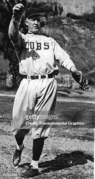 Grover Cleveland "Pete" Alexander loosens up in March of 1923 at the Chicago Cubs spring training complex on Catalina Island, California.