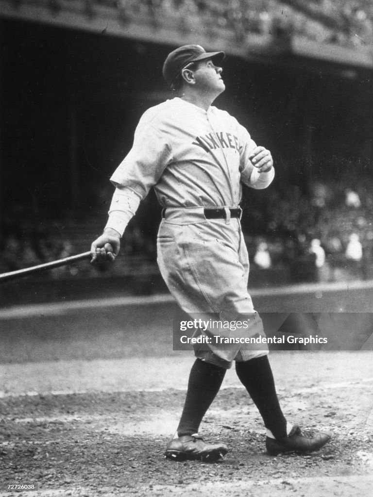 Babe Ruth Watches One Fly