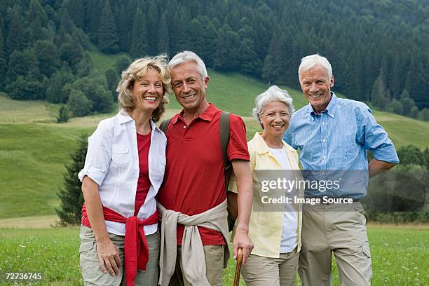 hiking friends - upper bavaria stock pictures, royalty-free photos & images