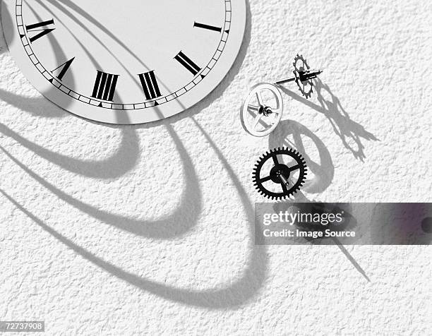 a broken watch - roman numeral 4 stock pictures, royalty-free photos & images