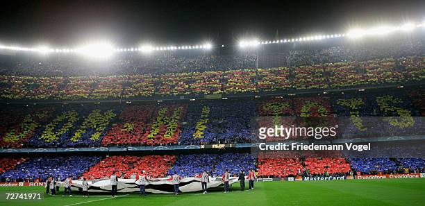General view taken during the UEFA Champions League Group A match between FC Barcelona and Werder Bremen at the stadium Camp Nou on December 5, 2006...