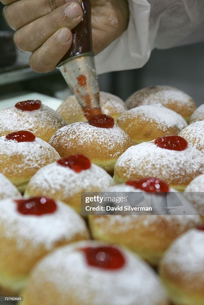 Traditional Food For The Jewish Festival Of Hanukkah