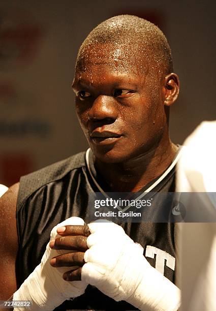 Okhello Super Heavy Weight Boxer Peter Okhello Training Photos and Premium High ...