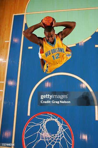 Hilton Armstrong of the New Orleans/Oklahoma City Hornets poses for a portrait on September 14, 2006 at the IBM Palisades Executive Conference Center...