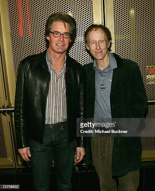 Actor Kyle MacLachlan and Robby Krieger of The Doors arrive at a special screening of Oliver Stone's "The Doors" 15th Anniversay Celebration at The...