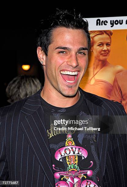 Actor Marco Dapper arrives at the world premiere of the new movie "Eating Out 2", held at the Sunset 5 Theater on December 7 in West Hollywood,...