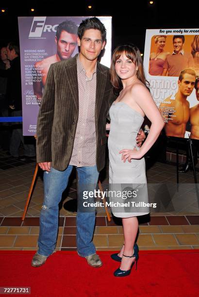 Actor James Bobby and guest Candace Marie arrive at the world premiere of the new movie "Eating Out 2", held at the Sunset 5 Theater on December 7 in...