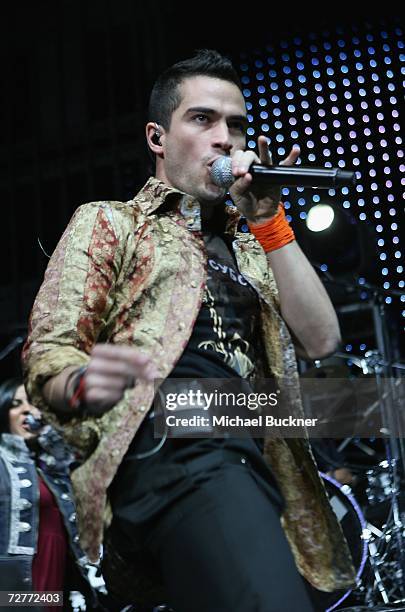 Singer Alfonso "Poncho" Herrera Rodriguez of the band RBD performs at KIIS FM's Jingle Ball 2006 at the Honda Center on December 7, 2006 in Anaheim,...