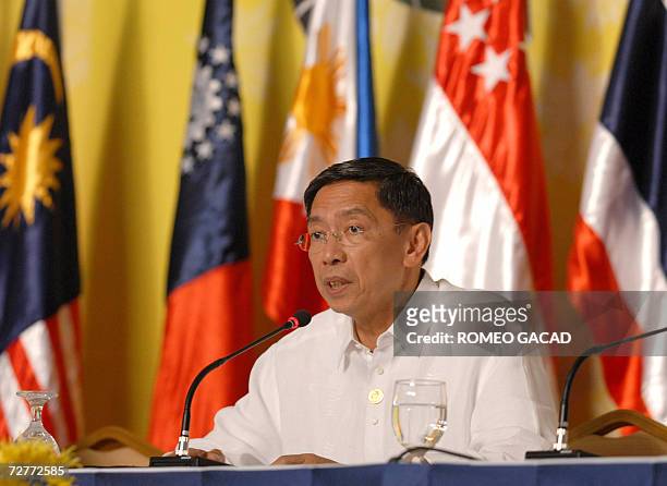 Ambassador Marciano Paynor, head of the national organizing committee announces at a press conference in Cebu International Convention Center 08...