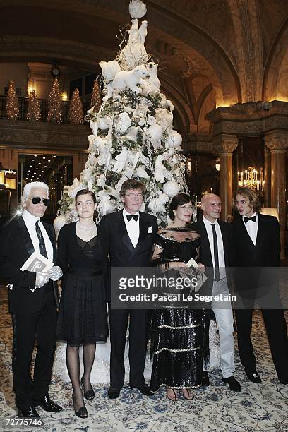 Designer Karl Lagerfeld, Charlotte Casiraghi, Prince Ernst August of Hanover, Princess Caroline of Monaco, former dancer Jean-Christophe Maillot,...