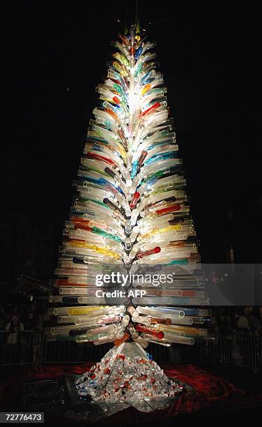 Glass Christmas tree , claimed to be the world's biggest is placed in the central Campo Santo Stefano square in Murano, an island of the Venice...