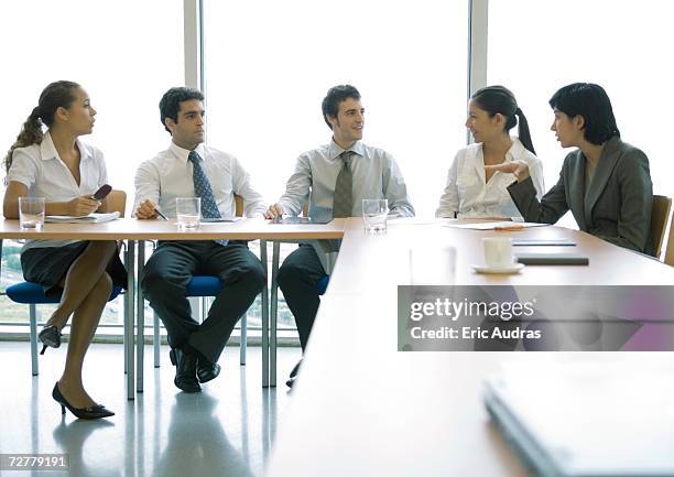 business colleagues having meeting - shareholder stock pictures, royalty-free photos & images