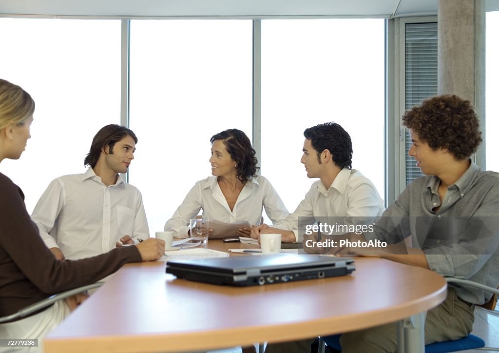 Group of executives working together