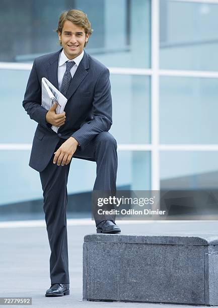 businessman, full length portrait - man standing full body stock-fotos und bilder