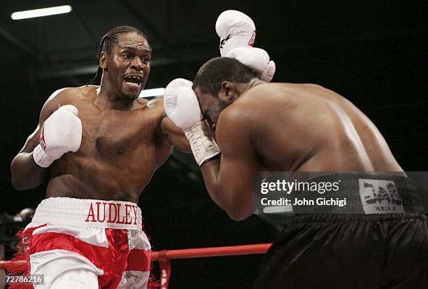 Audley Harrison connects with a left uppercut against Danny Williams during their Commonwealth Heavyweight title fight on December 9, 2006 at the...