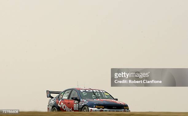 Craig Lowndes of Triple Eight Race Engineering drives in action during race two of round 13 of the V8 Supercars at the Phillip Island Circuit...