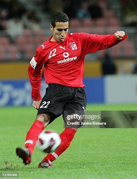 Mohamed Aboutrika of Ahly Sporting Club in action during the FIFA Club World Cup Japan 2006 Quarterfinals between Auckland City FC and Ahly Sporting...