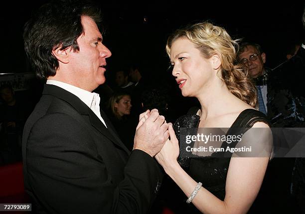 Director Rob Marshall and actress Renee Zellweger attend the "Miss Potter" film premiere after party at The Grand, December 10, 2006 in New York City.