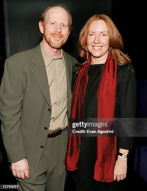 Director Ron Howard and wife Cheryl attend the "Miss Potter" film premiere after party at The Grand, December 10, 2006 in New York City.