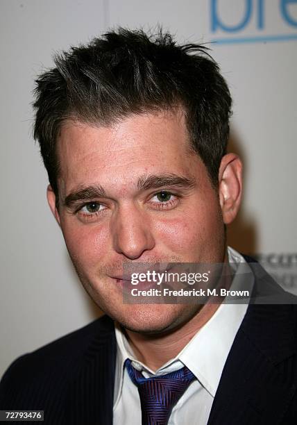 Singer Michael Buble arrives at the Hollywood Life magazine's 6th Annual Breakthrough Awards held at Henry Fonda Music Box Theatre on December 10,...