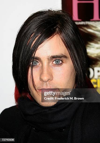 Musician/actor Jared Leto arrives at the Hollywood Life magazine's 6th Annual Breakthrough Awards held at Henry Fonda Music Box Theatre on December...