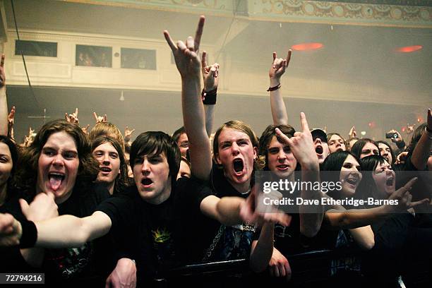 The crowd goes mad during the Chapter II of 'The Unholy Alliance Tour' 2006 featuring Slayer, In Flames, Lamb of God, and Children of Bodom at the...