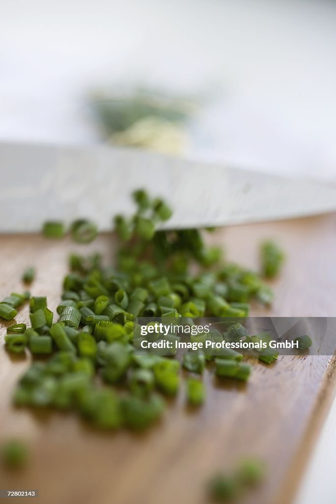 Chopping chives