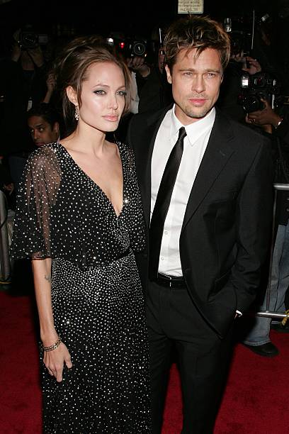Actress Angelina Jolie and actor Brad Pitt attend the World Premiere of 