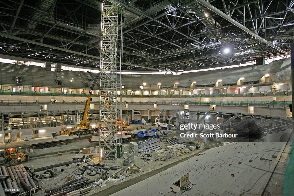 O2 Arenba Inside Construction continues inside of the O2 Arena at The O2 on December ...