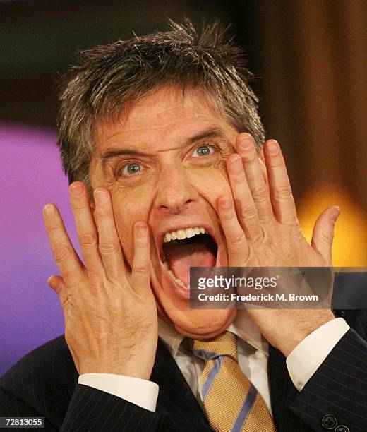 Host Craig Ferguson speaks during a segment of "The Late Late Show with Craig Ferguson" at CBS Television City on December 12, 2006 in Los Angeles,...