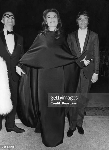 French actress Anouk Aimee at the Cannes Film Festival, May 1968.